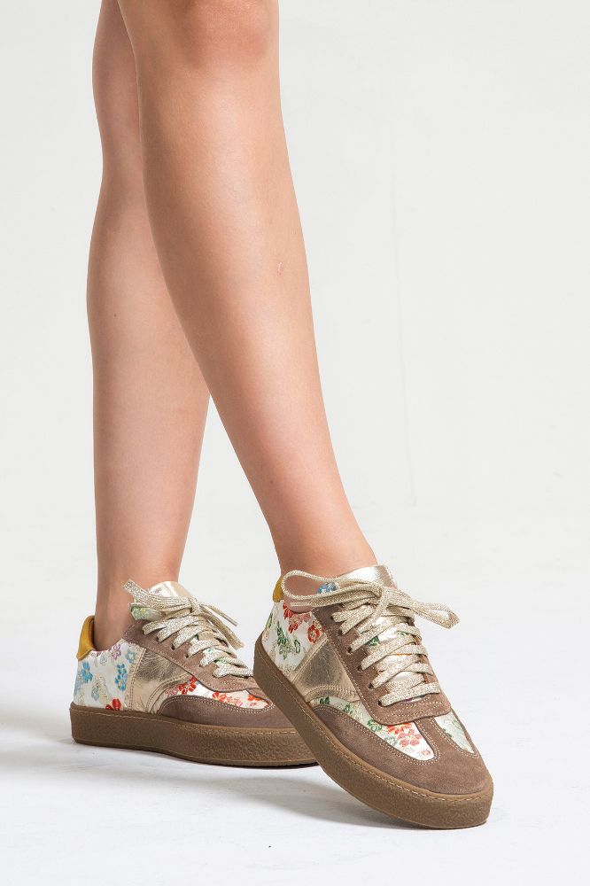 Kadın Deri Sneaker Ayakkabı VIZON SUET BEJ AGN5418 resmi