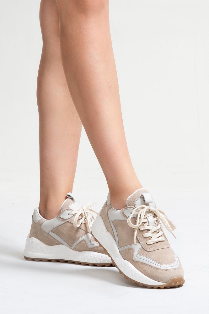 Kadın Deri Sneakers KUM SUET PNC1006 resmi