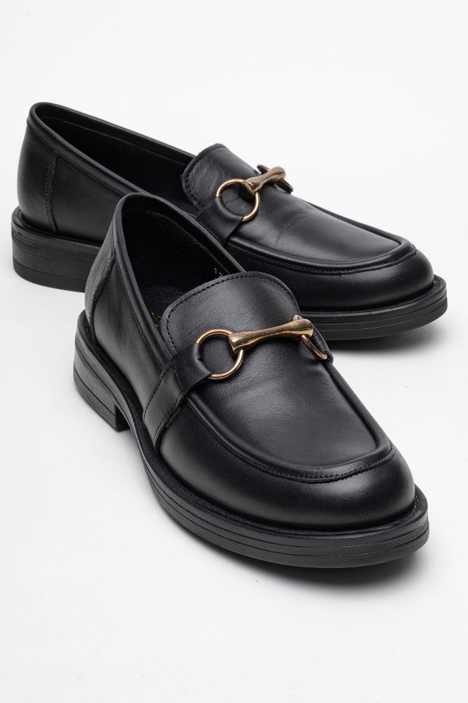 Kadın Deri Tokalı Ayakkabı SIYAH PNC1272K resmi