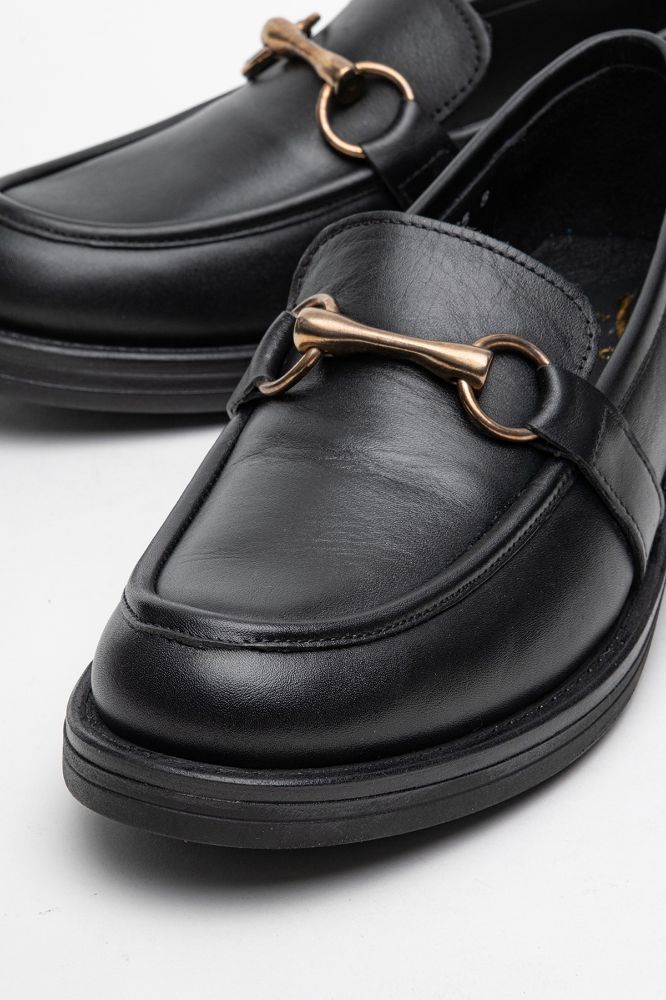 Kadın Deri Tokalı Ayakkabı SIYAH PNC1272K resmi