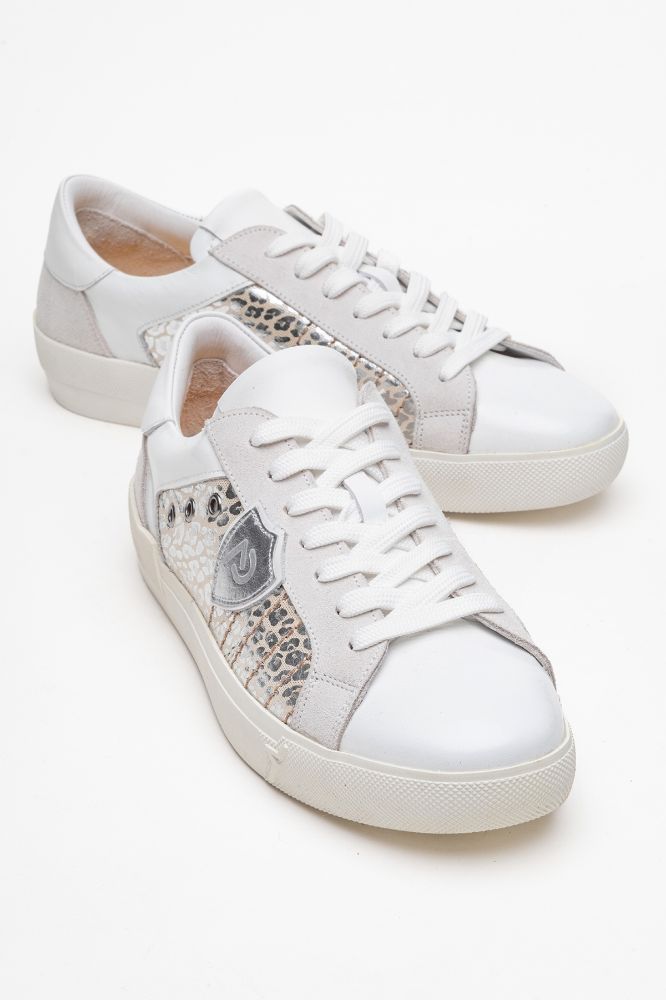 Kadın Deri Sneaker Ayakkabı BEYAZ GUMUS PNC1386 resmi