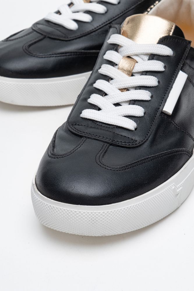 Kadın Deri Sneaker Ayakkabı SIYAH ALTIN PNC1385 resmi