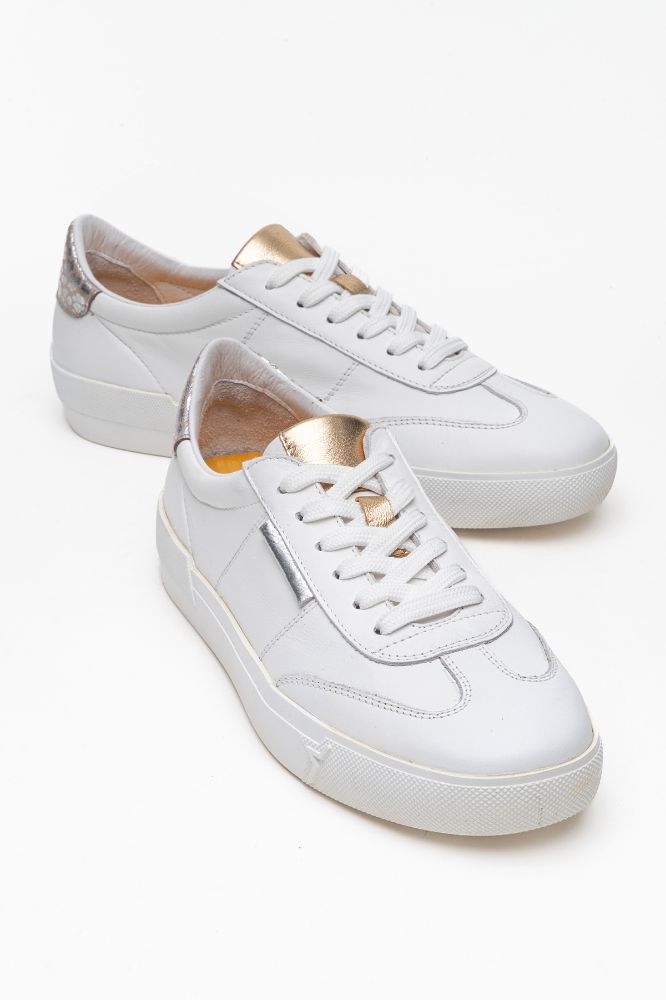 Kadın Deri Sneaker Ayakkabı BEYAZ ALTIN  PNC1385 resmi