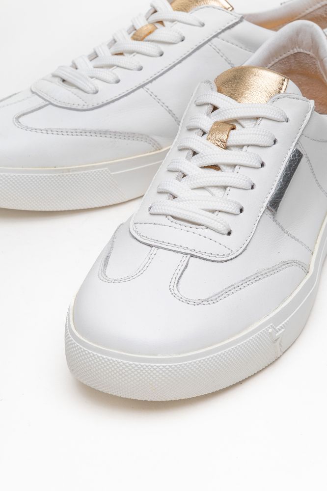 Kadın Deri Sneaker Ayakkabı BEYAZ ALTIN  PNC1385 resmi