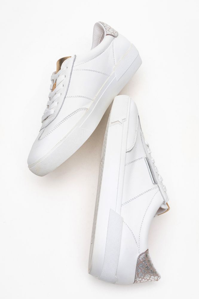 Kadın Deri Sneaker Ayakkabı BEYAZ ALTIN  PNC1385 resmi