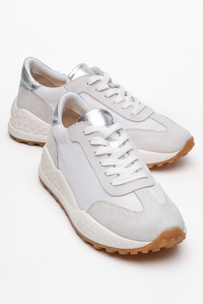 Kadın Deri Sneaker Ayakkabı BUZ SUET GUMUS PNC1400 resmi