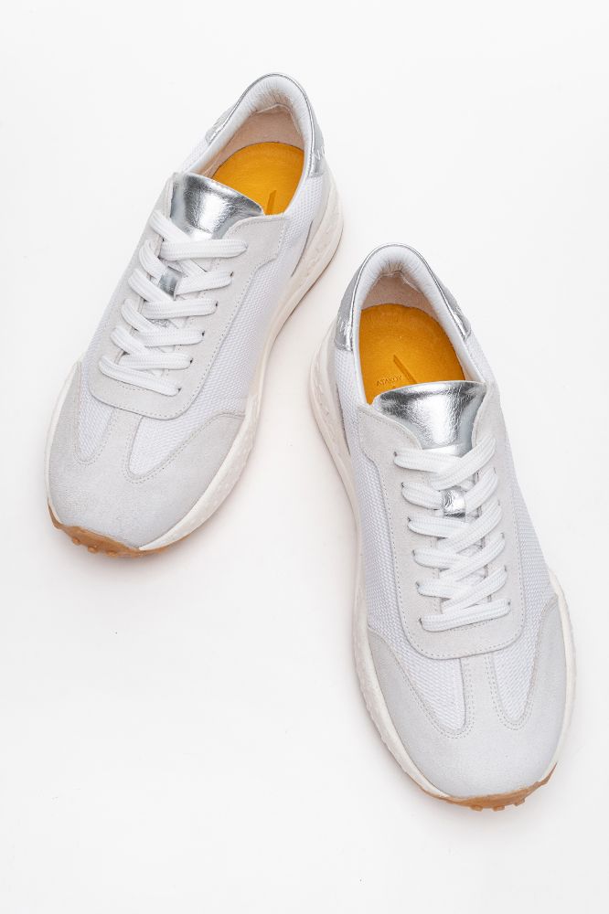 Kadın Deri Sneaker Ayakkabı BUZ SUET GUMUS PNC1400 resmi