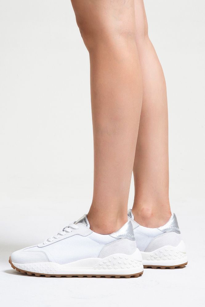 Kadın Deri Sneaker Ayakkabı BUZ SUET GUMUS PNC1400 resmi