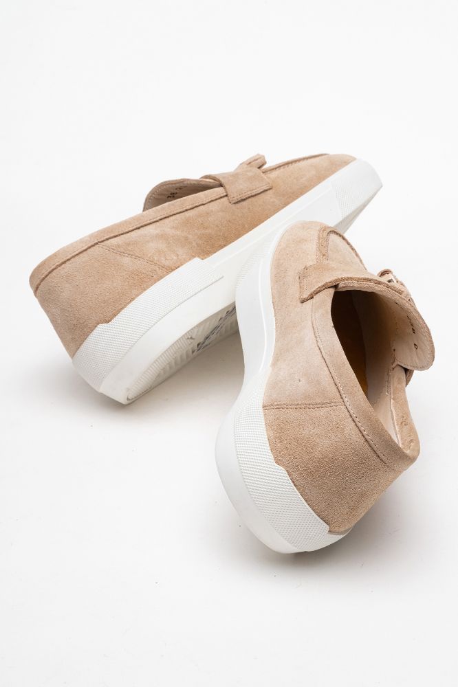 Kadın Deri Püsküllü Ayakkabı KUM SUET PNC1425 resmi