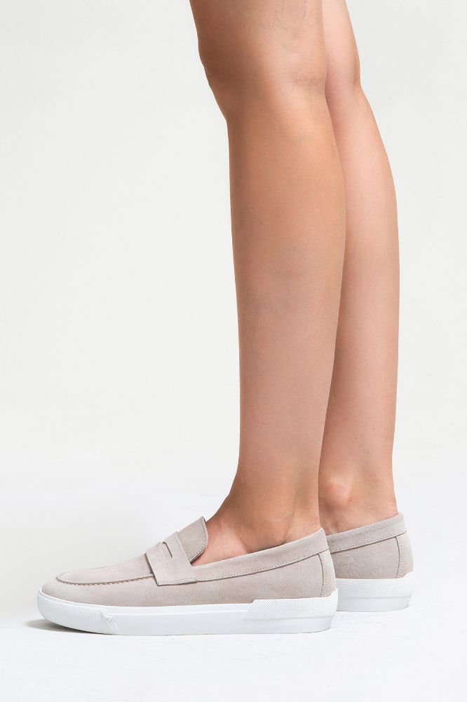 Kadın Deri Loafer Ayakkabı TAS SUET PNC1426 resmi