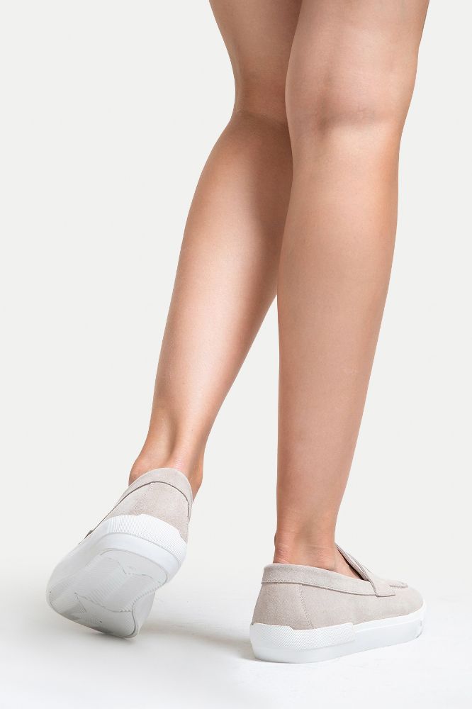 Kadın Deri Loafer Ayakkabı TAS SUET PNC1426 resmi