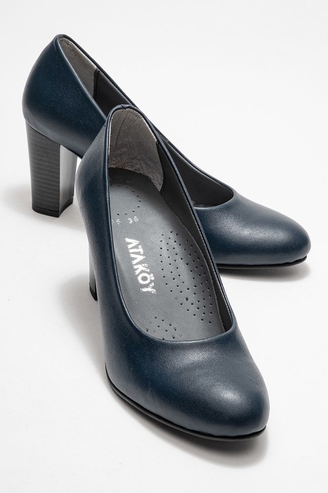 Kadın Deri Ayakkabı LACIVERT PYZ736 resmi