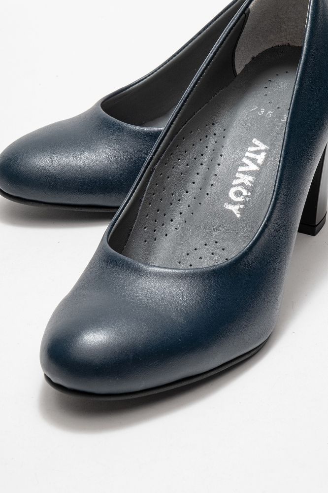 Kadın Deri Ayakkabı LACIVERT PYZ736 resmi