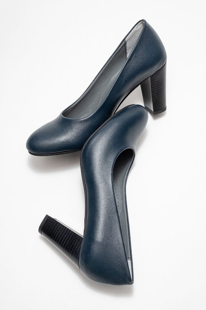 Kadın Deri Ayakkabı LACIVERT PYZ736 resmi