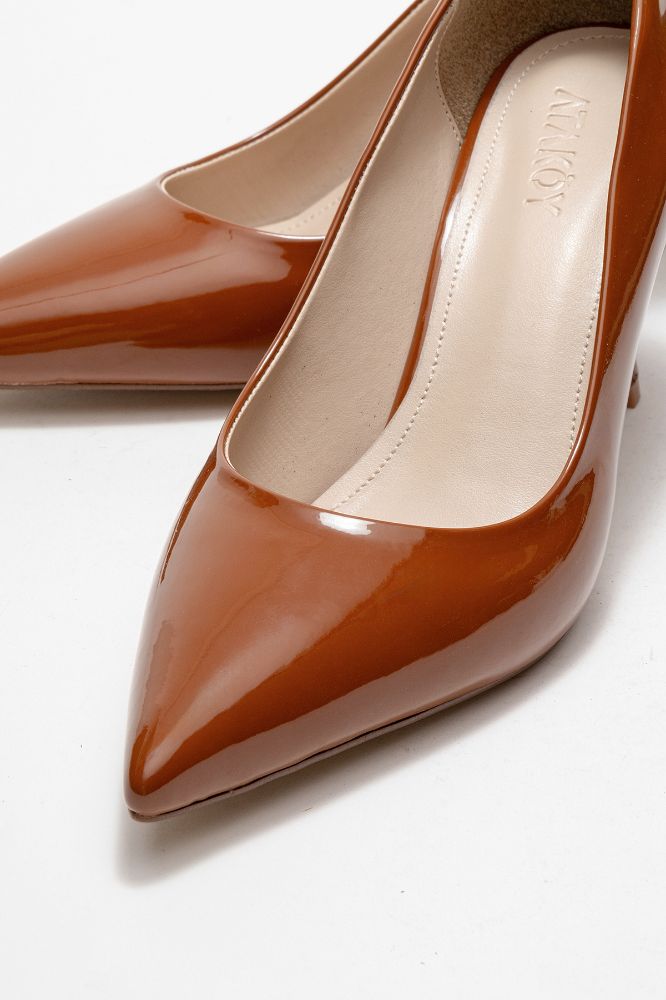 Kadın Topuklu Stiletto Ayakkabı TABA RUGAN YKL200 resmi