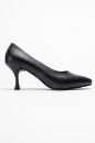 Kadın Deri İnce Topuklu Stiletto Ayakkabı SIYAH PYZ0224