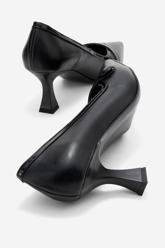 Kadın Deri İnce Topuklu Stiletto SIYAH SIYAH RUGAN MG2190 resmi