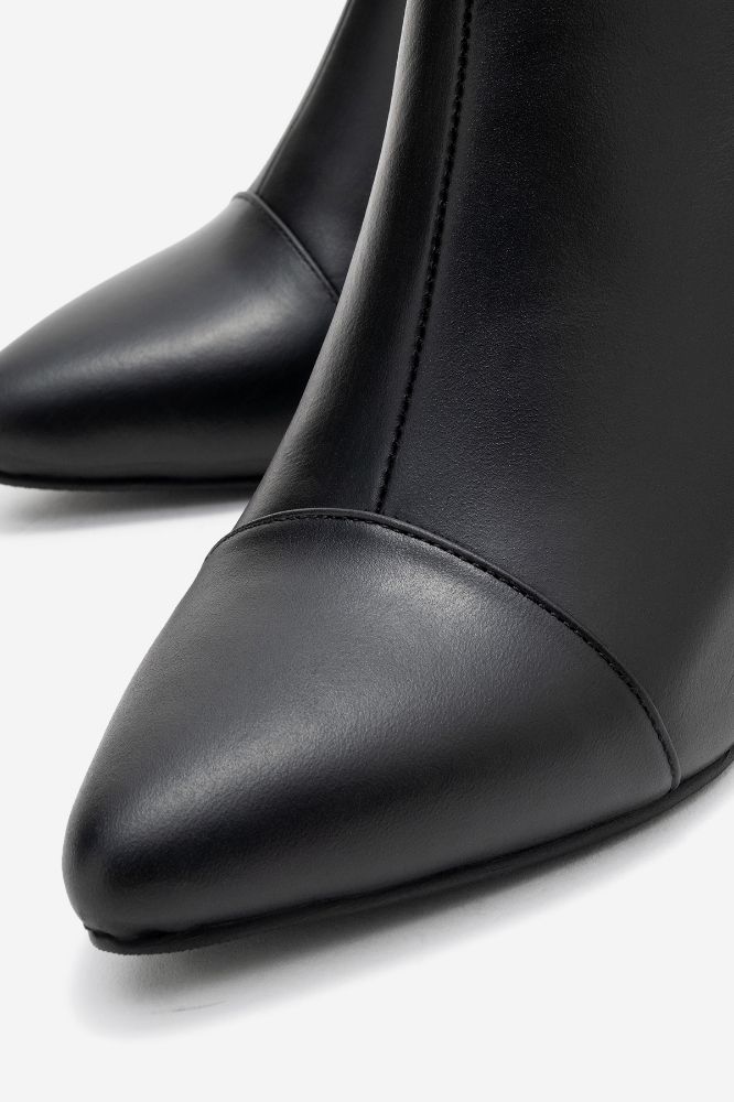 Kadın Deri İnce Topuklu Bilekte Bot SIYAH PYZ1063 resmi