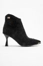 Kadın İnce Topuklu Taşlı Bilekte Bot SIYAH GUJ4161