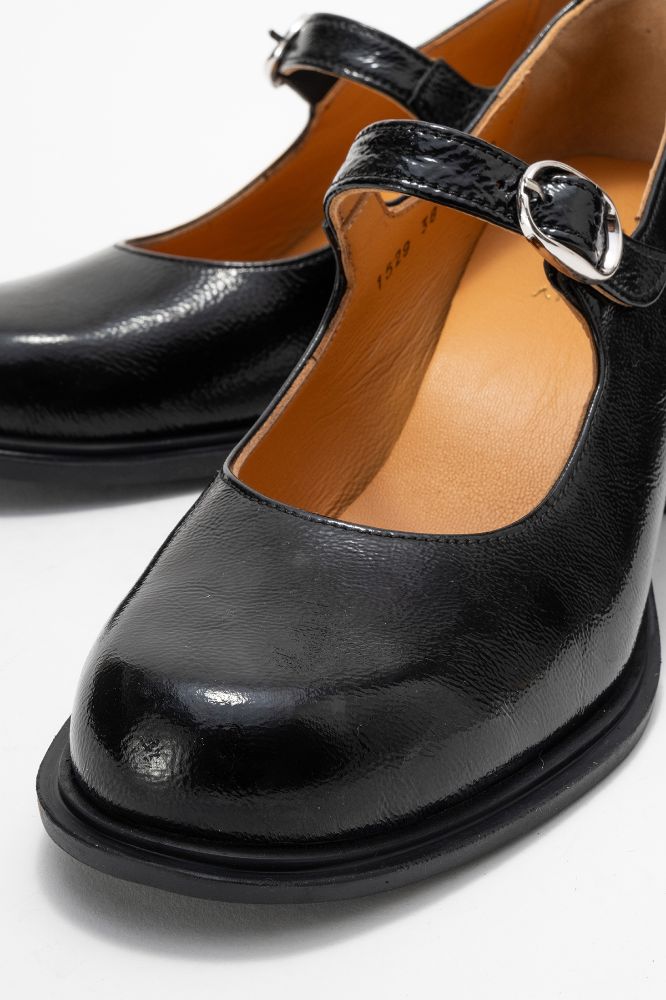 kadin-deri-kalin-topuklu-bantli-ayakkabi-SIYAH KIRIŞIK-PNC1529-0100552_0