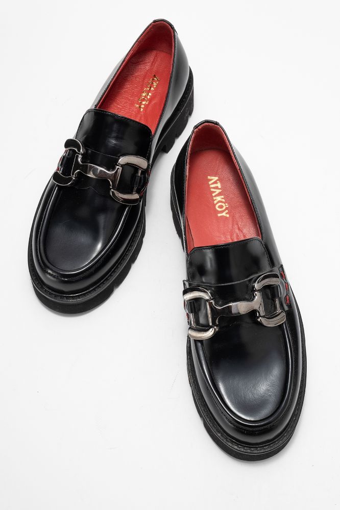 kadin-deri-tokali-loafer-ayakkabi-SIYAH ACMA-PNC4712-0100572_0