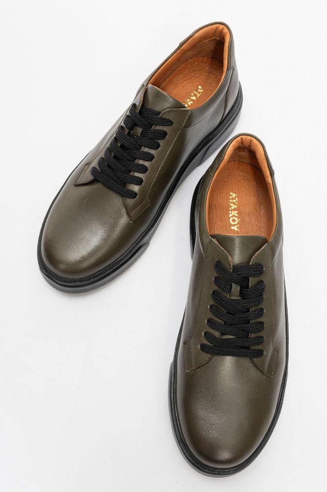 erkek-deri-ayakkabi-HAKI SIYAH-GLR9110-0100694_0