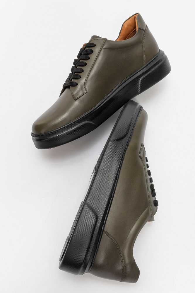 erkek-deri-ayakkabi-HAKI SIYAH-GLR9110-0100695_0