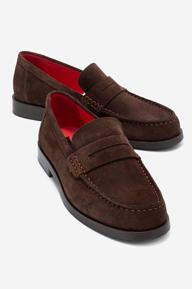 kadin-deri-loafer-ayakkabi-KAHVE SUET-PNC1436-0100769_0
