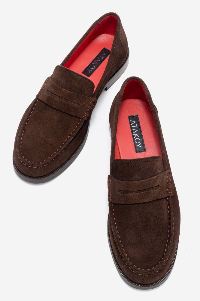 kadin-deri-loafer-ayakkabi-KAHVE SUET-PNC1436-0100772_0