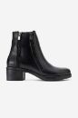 Kadın Deri Fermuar Detaylı Topuklu Bot SIYAH PNC187