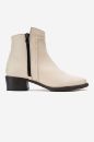 Kadın Deri Fermuar Detaylı Topuklu Bot BEJ FLOTER PNC639