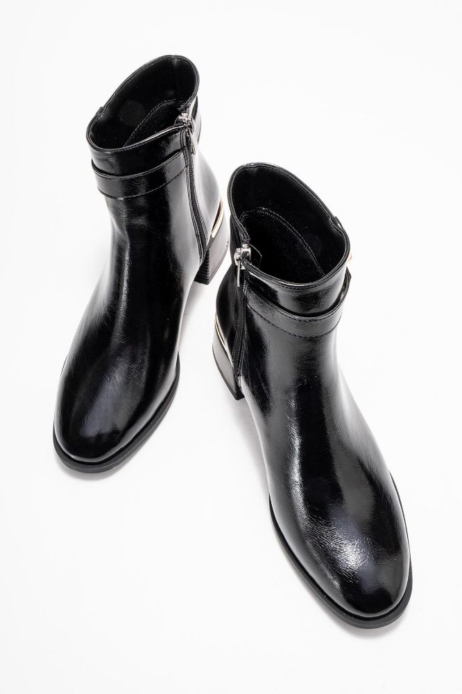 kadin-kalin-topuklu-bot-SIYAH KIRIŞIK-ERC701-0101004_0