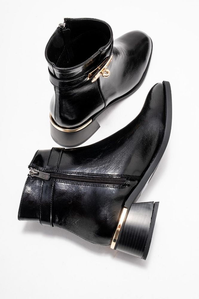 kadin-kalin-topuklu-bot-SIYAH KIRIŞIK-ERC701-0101005_0