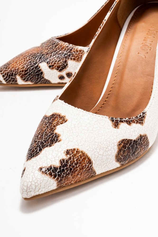 kadin-baskili-stiletto-ayakkabi-TABA BEYAZ-ERC011-0101020_0