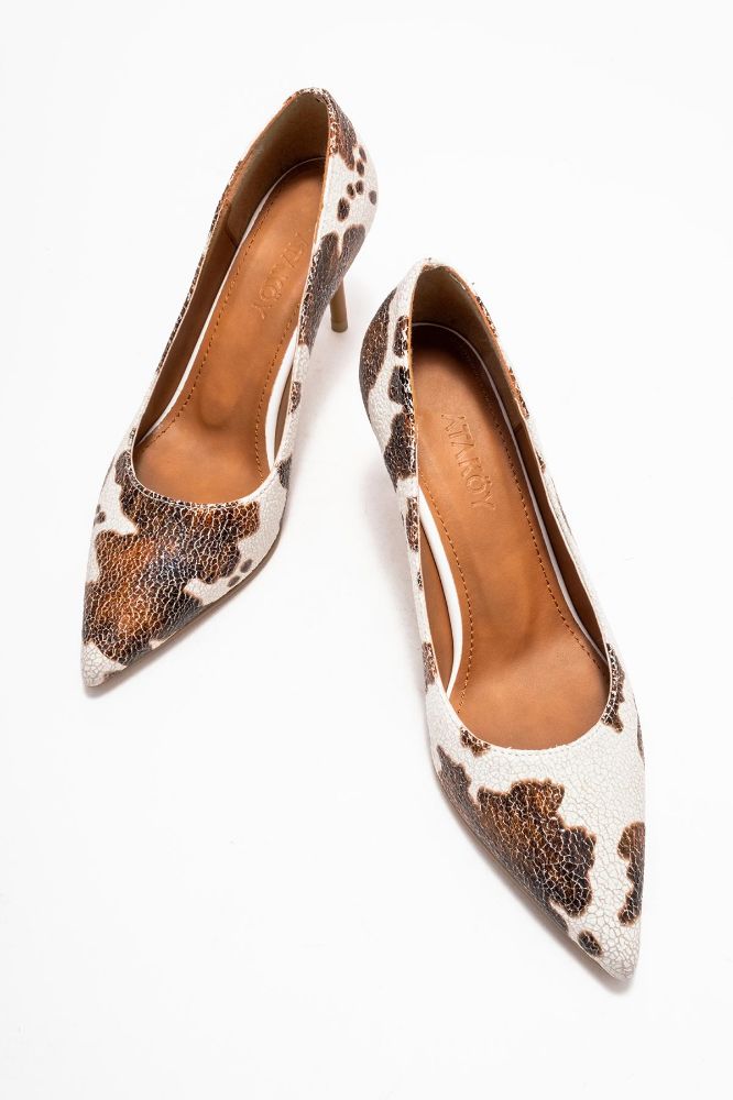 kadin-baskili-stiletto-ayakkabi-TABA BEYAZ-ERC011-0101022_0