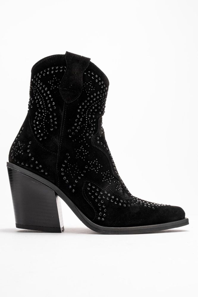 kadin-deri-tasli-western-bot-SIYAH SUET-HKN1610-0101042_0