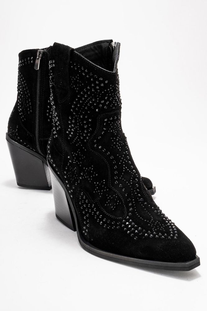 kadin-deri-tasli-western-bot-SIYAH SUET-HKN1610-0101043_0