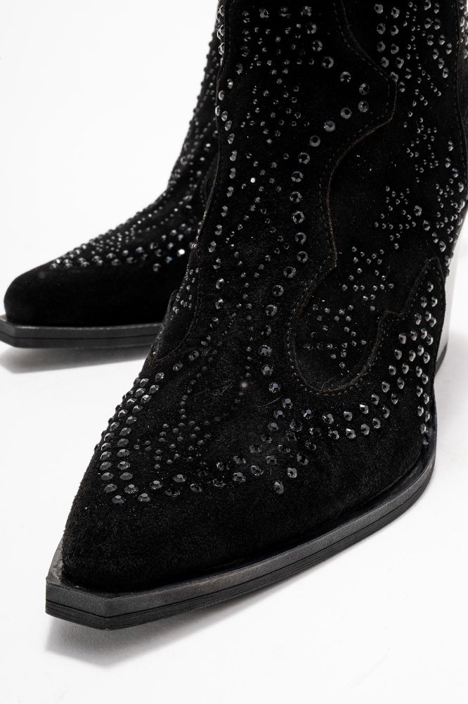 kadin-deri-tasli-western-bot-SIYAH SUET-HKN1610-0101044_0