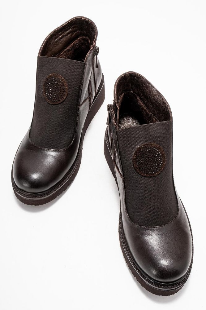 kadin-deri-onden-lastikli-bot-KAHVE-NHR406-0101076_0