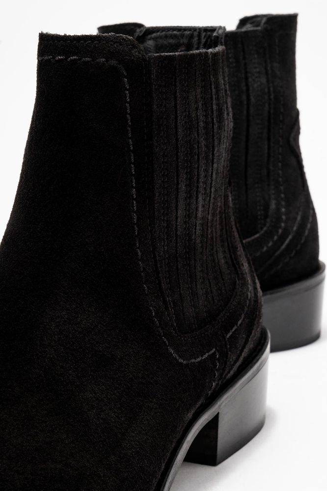 kadin-deri-bilekten-lastikli-bot-SIYAH SUET-PNC642-0101080_0