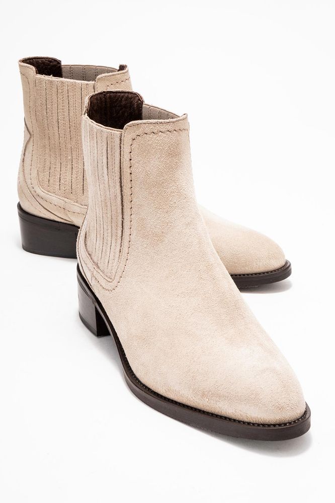 kadin-deri-bilekten-lastikli-bot-BEJ SUET-PNC642-0101085_0