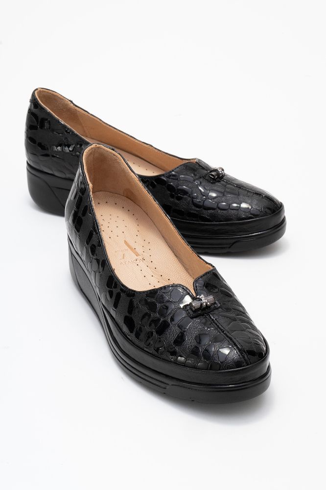 Kadın Deri Günlük Ayakkabı SIYAH NHR106 resmi