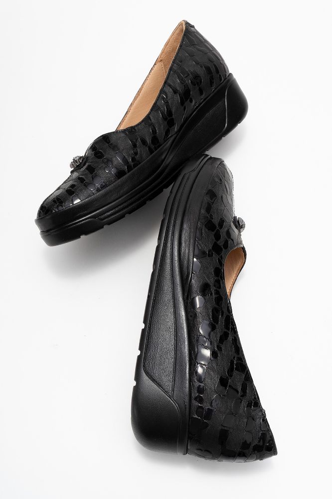 Kadın Deri Günlük Ayakkabı SIYAH NHR106 resmi