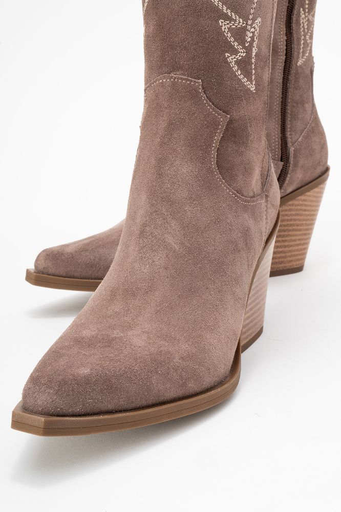 kadin-deri-western-cizme-VIZON SUET-HKN1614-0101185_0