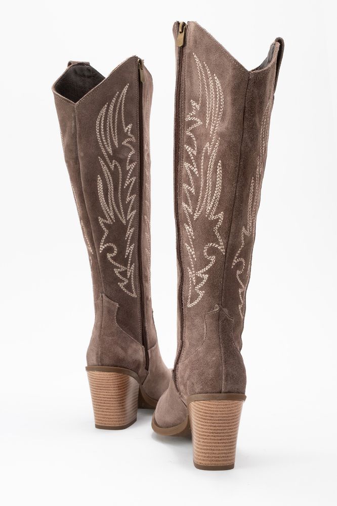 kadin-deri-western-cizme-VIZON SUET-HKN1614-0101186_0