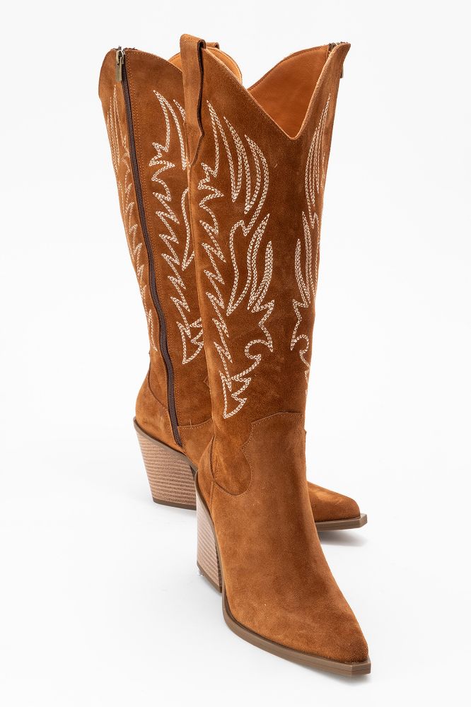 kadin-deri-western-cizme-TABA SUET-HKN1614-0101190_0