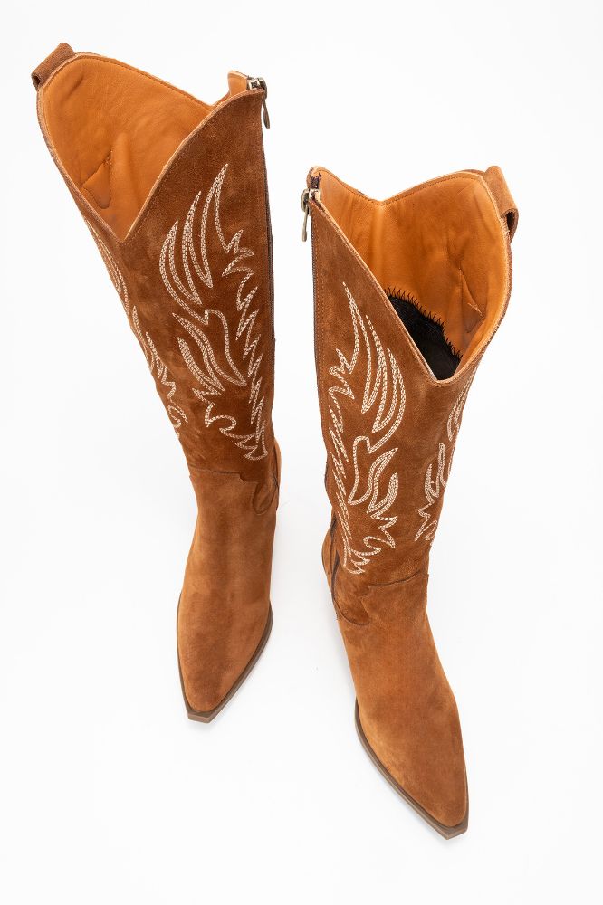 kadin-deri-western-cizme-TABA SUET-HKN1614-0101193_0