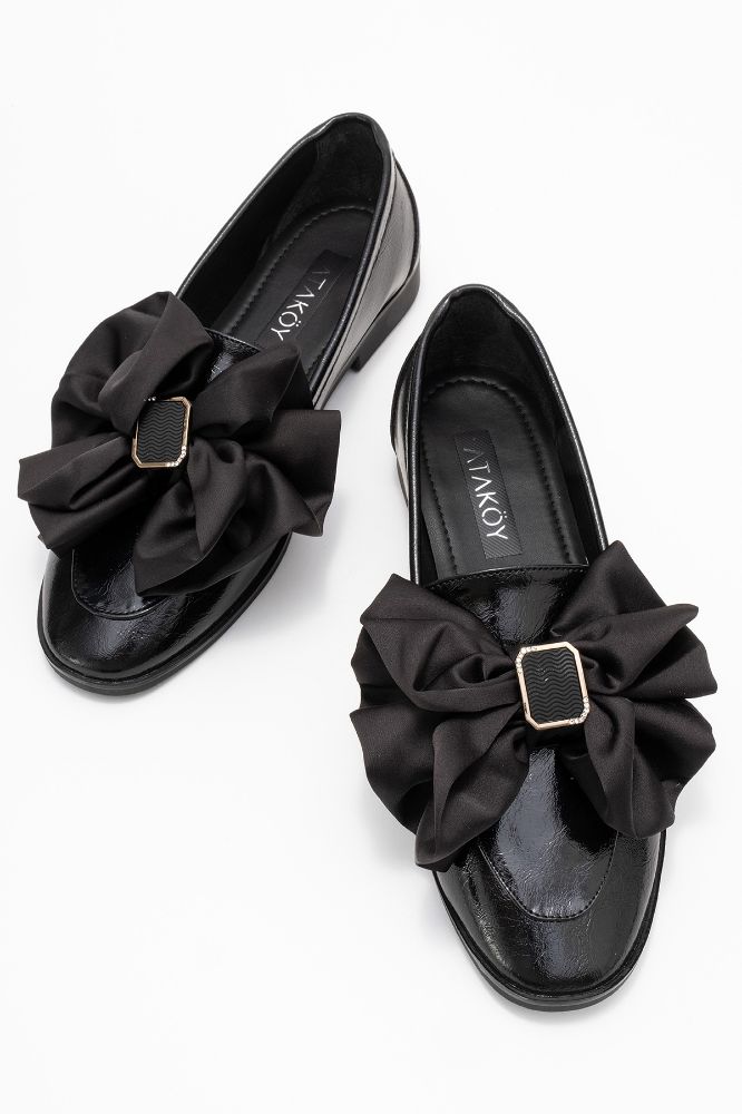 kadin-fiyonk-detayli-loafer-SIYAH RUSTIK-YKL031-0101199_0