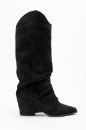 Kadın Kalın Topuklu Çizme SIYAH SUET LOOK900
