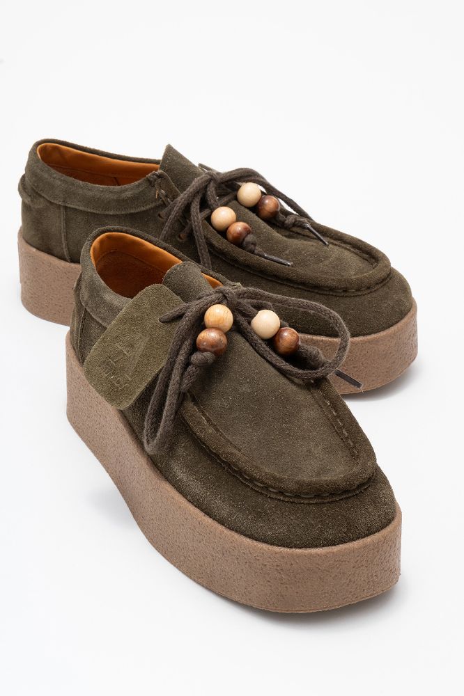 kadin-deri-ayakkabi-HAKI SUET-LOOK1350-0101302_0